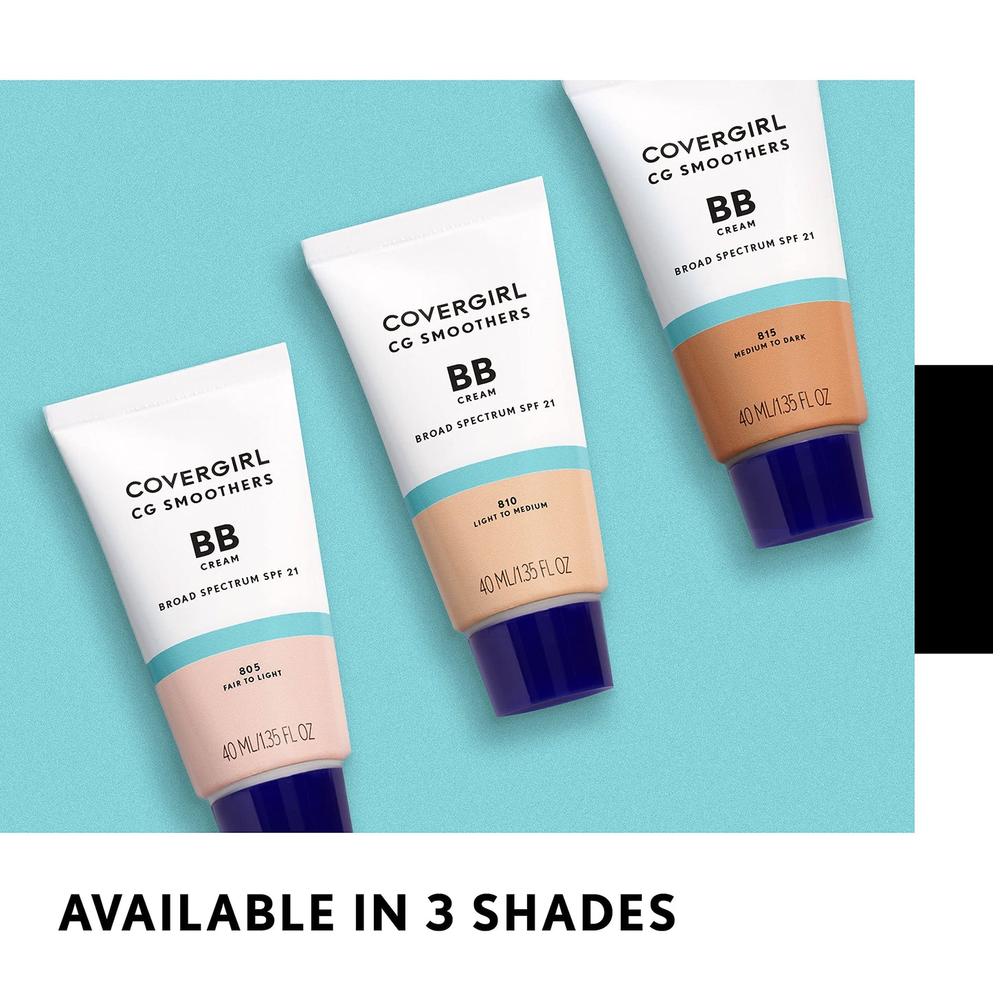 COVERGIRL Smoothers Lightweight BB Cream, 1 Tube (1.35 Ounce), Light to Medium 810 Skin Tones, Hydrating BB Cream with SPF 21 Sun Protection