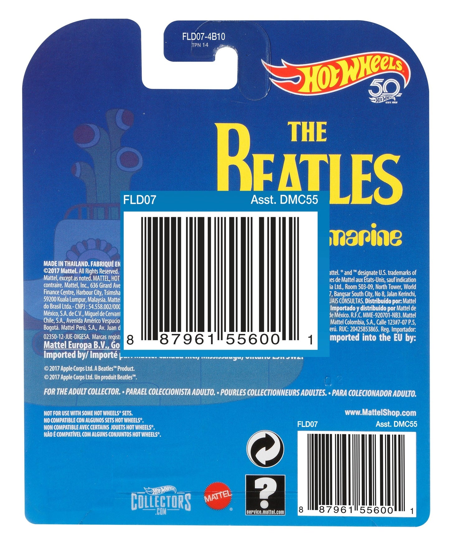 Hot Wheels Beatles Yellow Submarine, 1:64 Scale