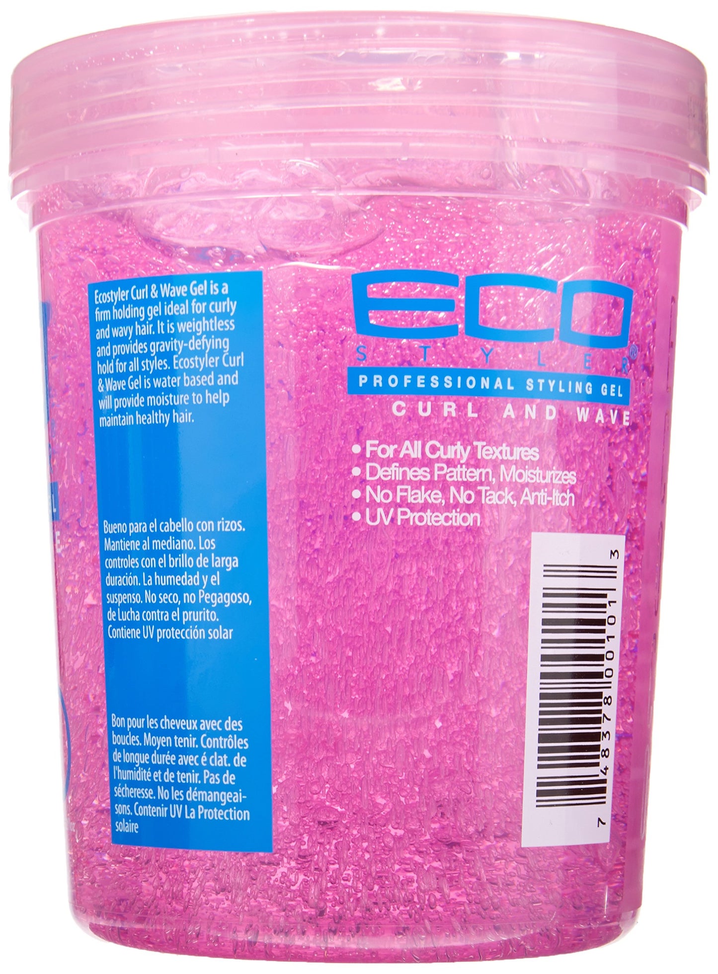 Ecoco Eco Style Hair Gel - Curl And Wave - Anti-Itch, Alcohol-Free Formula - Perfect Hold For Angled Or Tapered Sides - Ideal For Wavy Hair - No