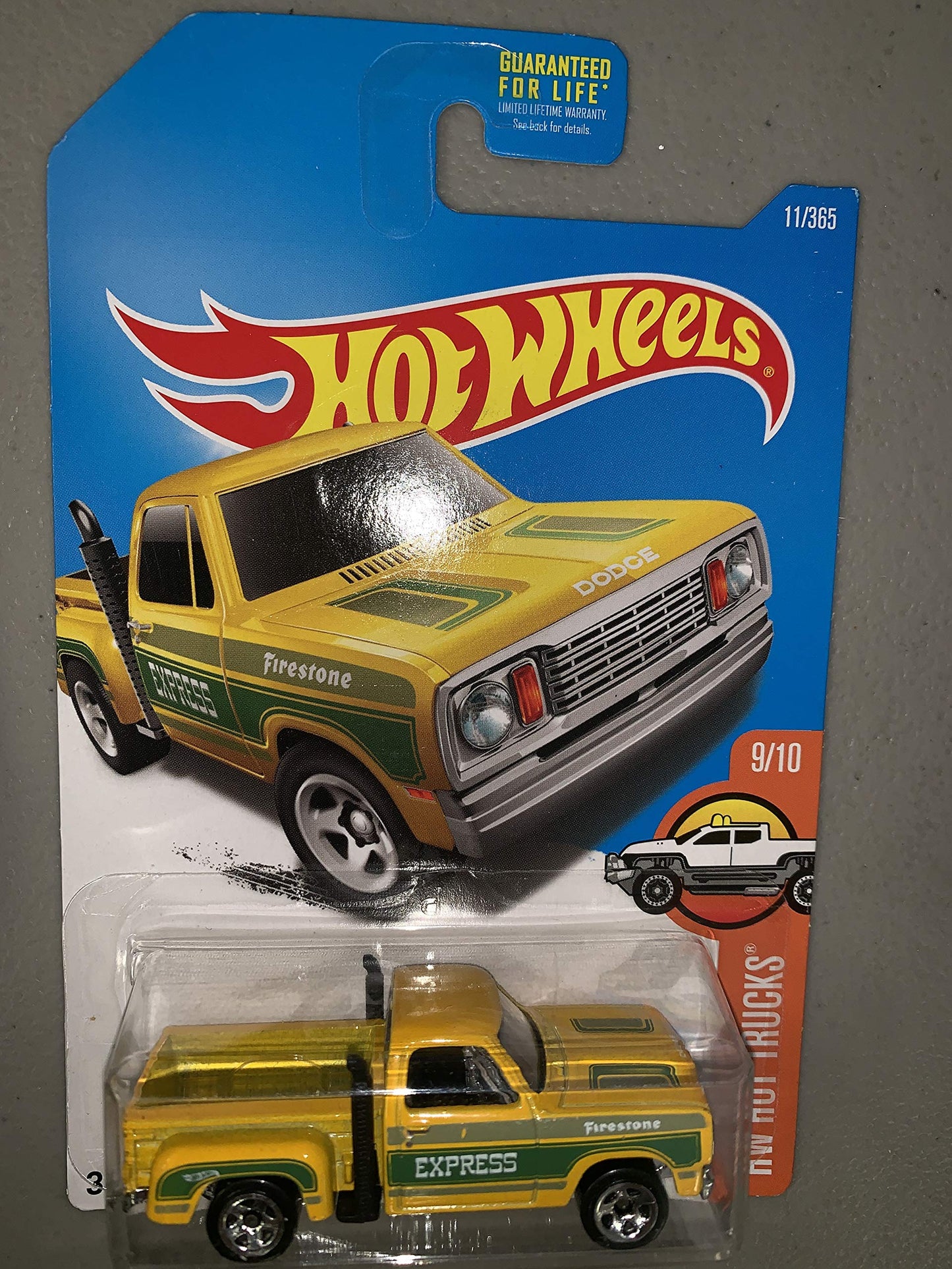Hot Wheels, 2017 HW Hot Trucks, 1978 Dodge Li'l Red Express Truck [Yellow] 11/365