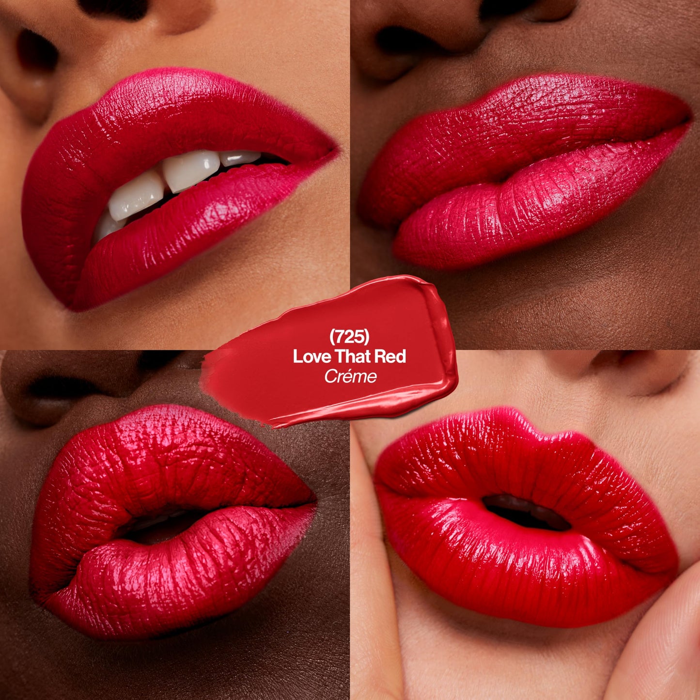 Revlon Super Lustrous Lipstick, Creamy Formula For Soft, Fuller-Looking Lips, Moisturized Feel, 725 Love That Red, 0.15 oz