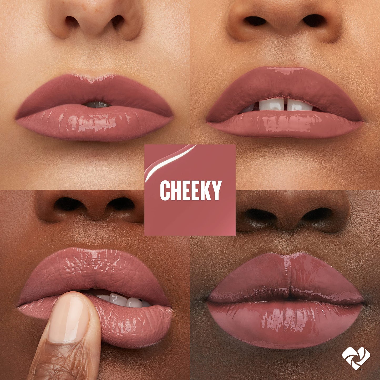 Maybelline Super Stay Vinyl Ink Longwear No-Budge Liquid Lipcolor Makeup, Highly Pigmented Color and Instant Shine, Cheeky, Rose Nude Lipstick, 0.14