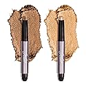 Julep Eyeshadow 101 Crème-to-Powder Waterproof Eyeshadow Stick Duo - Long-Lasting, Crease-Proof, Easy Apply with Built-in Smudger - Bronze Shimmer