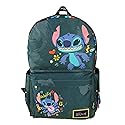 KBNL Classic Disney Lilo & Stitch Backpack with Laptop Compartment for School, Travel, and Work (Black), Multicolor, A22211-Lilo&Stitch
