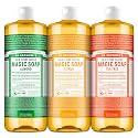 Dr. Bronner's Pure-Castile Magic Liquid Soap - Made with Organic Oils 32 oz (3-Pack) Almond, Citrus, Tea Tree, Body Wash, Face, Dish, Laundry, Pet
