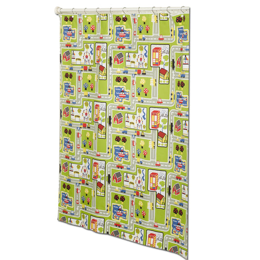 ZPC Zenith Products Corporation Zenna Home ARO1941371, Around The Town Decorative Shower Curtain, PEVA, Multi-Color