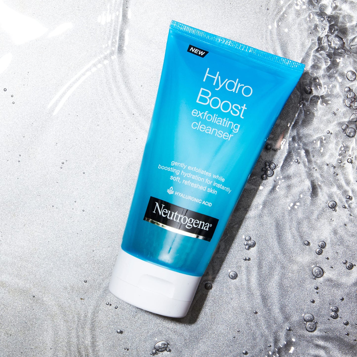 Neutrogena Hydro Boost Gentle Exfoliating Daily Facial Cleanser with Hyaluronic Acid, Clinically Proven to Increase Skin's Hydration Level