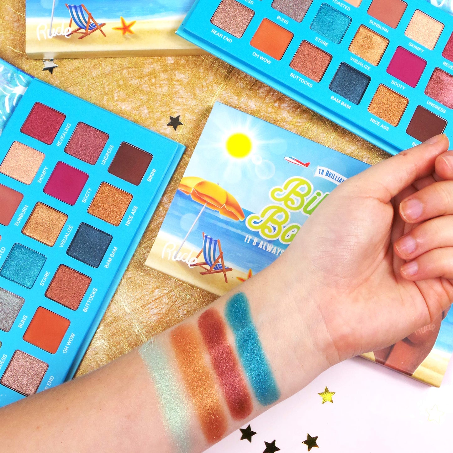 Rude Cosmetics Bikini Bottom 18 Eye Shadow for Women - 0.63 oz Eye Shadow