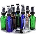 Vivaplex, 12, Assorted Colors, 2 oz Glass Bottles, with Black Fine Mist Sprayers