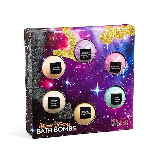 Sweet Dreams Aromatherapy Relaxing Bath Bomb Gift Set for Women - 6 Bomb Bath Fizzers at 4OZ or 113g per Bubble & Spa Bath Gifts