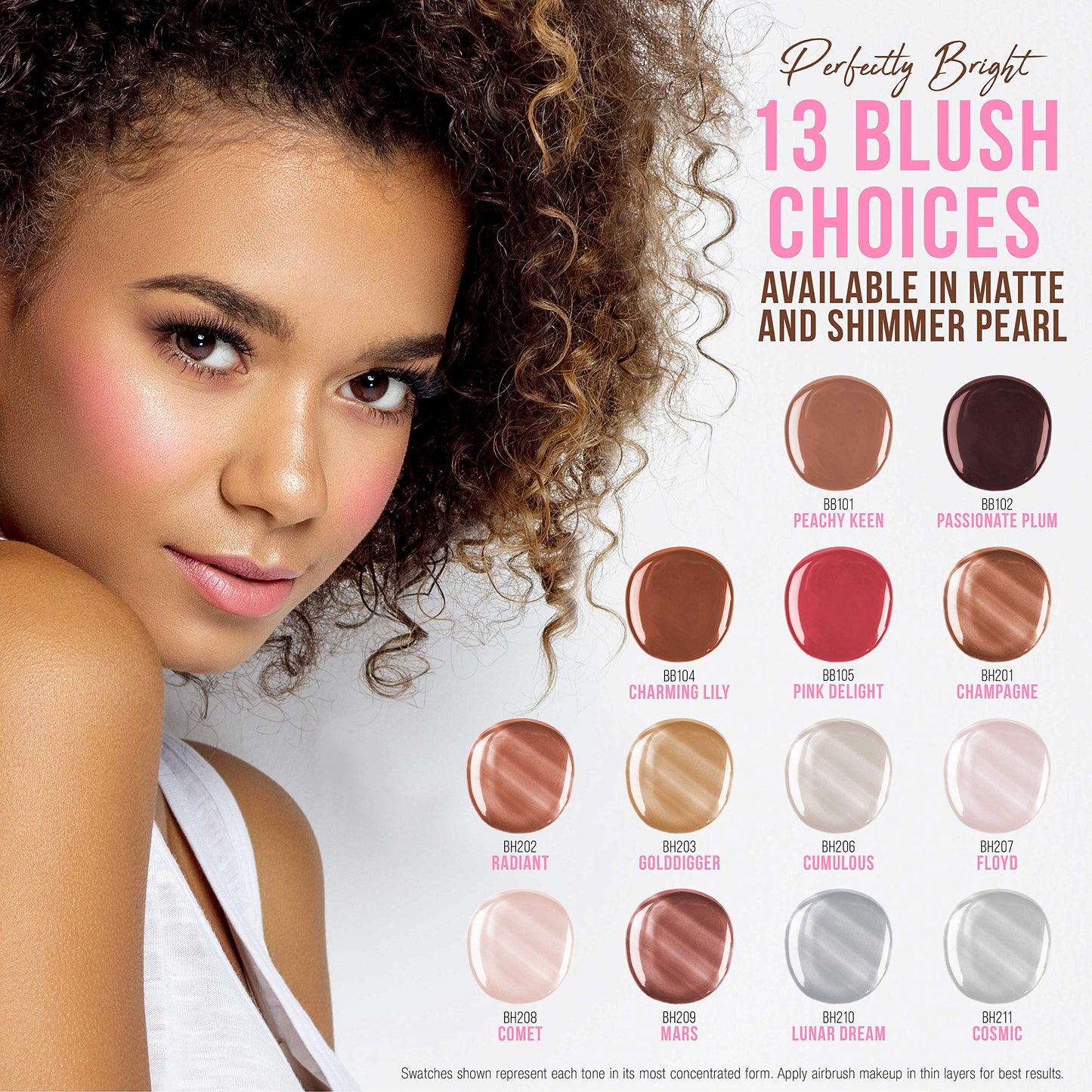Half Ounce Bottle of Peachy Keen Blush (#BB101) Belloccio's Professional Flawless Airbrush Makeup (Warm your cheeks with peach)