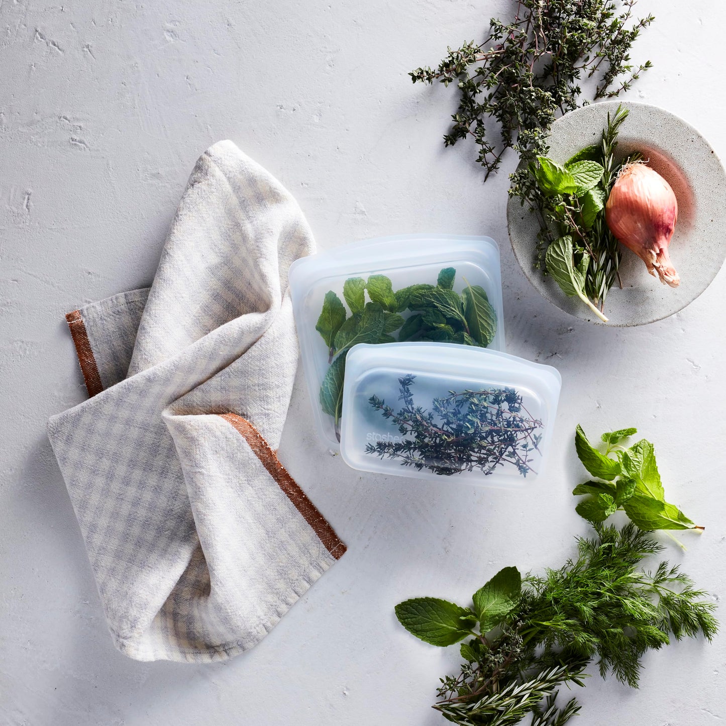 Stasher Premium Silicone Reusable Food Storage Snack Bag, Aqua, Microwave, Sous Vide, Dishwasher, Oven and Freezer Safe, BPA Free, Leak-free…