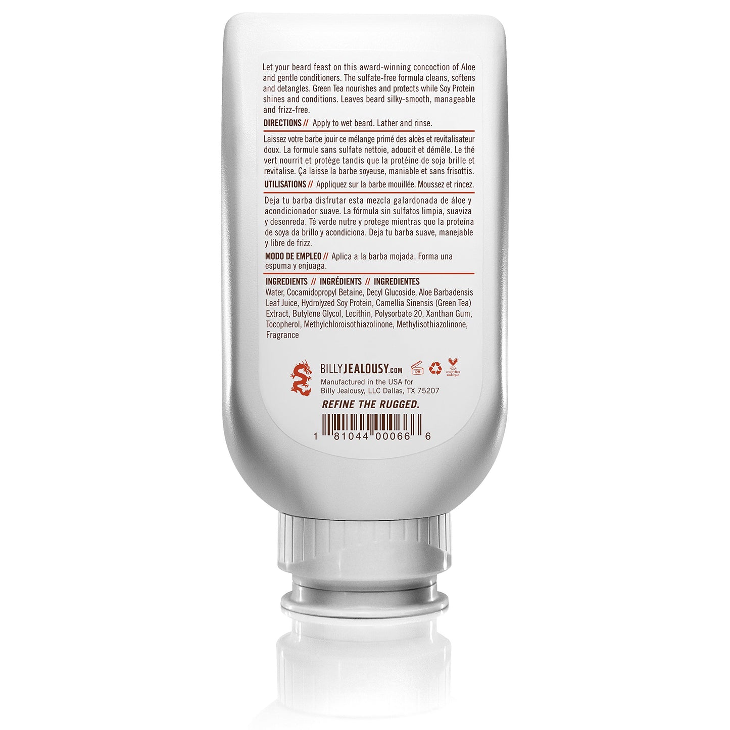 Billy Jealousy Beard Wash Hydrating Mens Beard Shampoo 8 Fl Oz (Pack of 1)