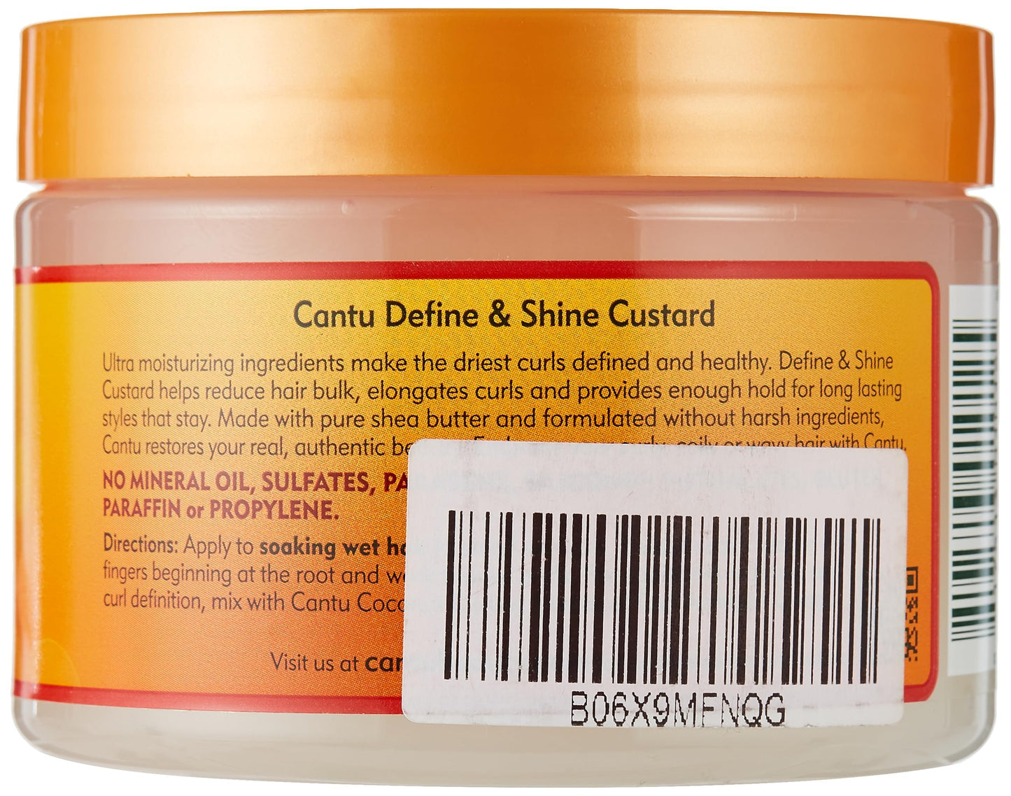 Cantu Natural Hair Define & Shine Custard 12 Ounce Jar (354ml) (2 Pack)