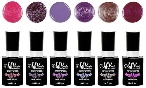 UV-NAILS Gel nail polish cure with UV or LED nail lamp gel polish for nails Set of 6 (MILANO) Beauty & Personal Care UV-NAILS
