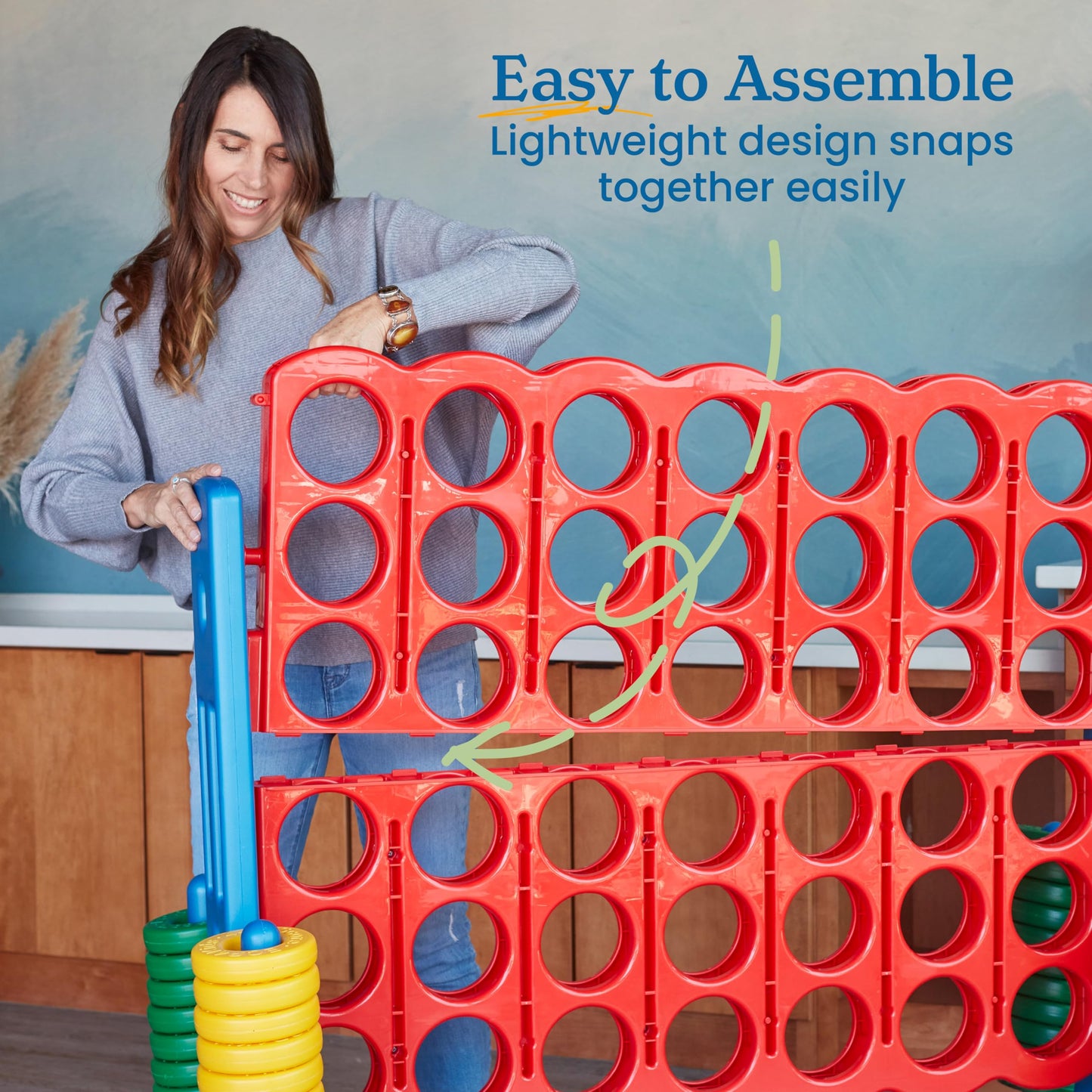 ECR4Kids Jumbo 4-To-Score, Giant Game, Assorted