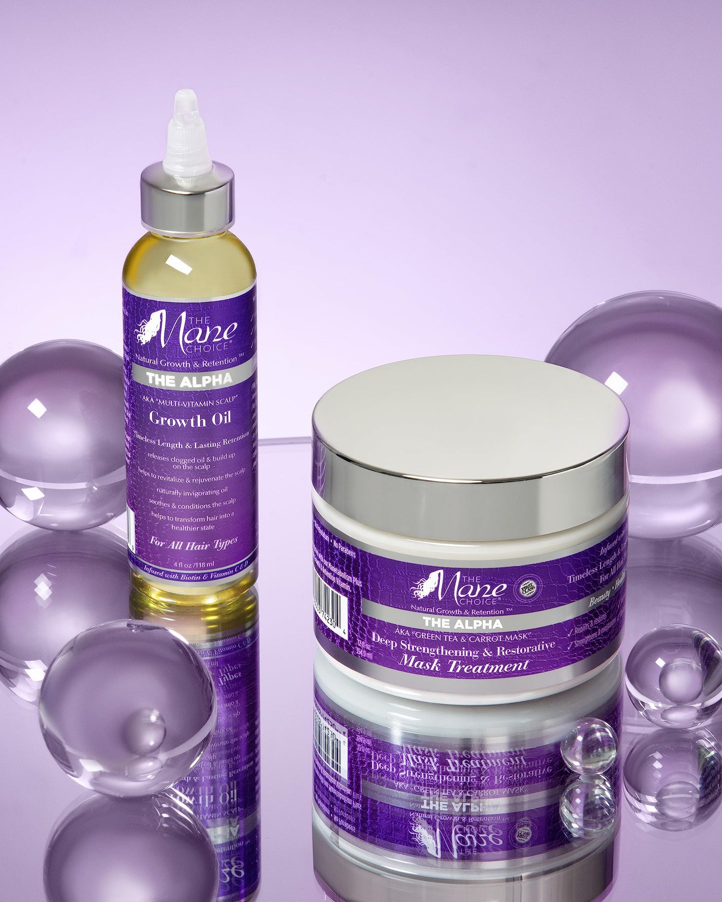 The Mane Choice The Alpha Hair Mask, Green Tea & Carrot Mask Treatment, 12 oz, Deep Moisturizing & Restorative, Anti Frizz, Helps Restore Dry