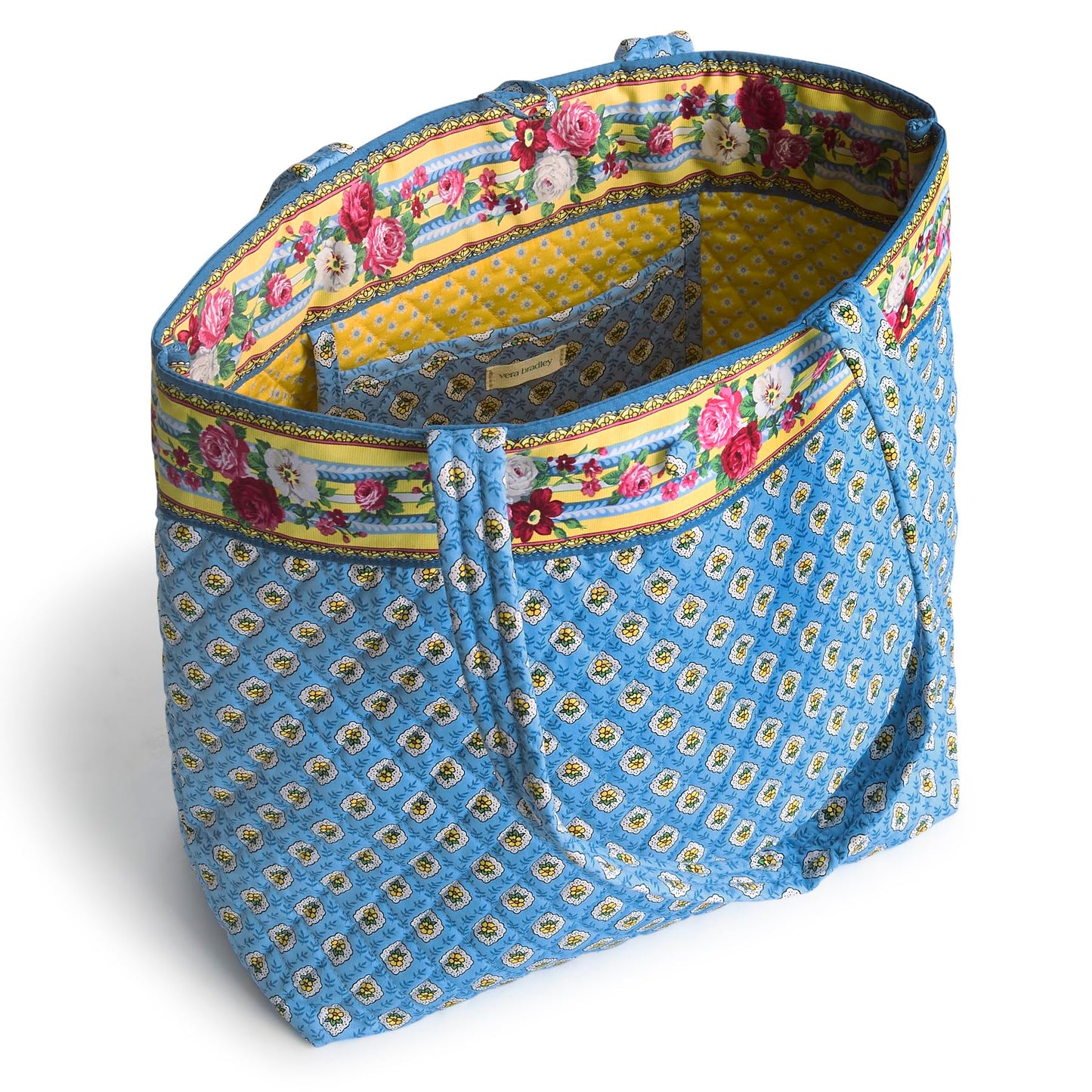 Vera Bradley Premium Cotton Original Tote Bag, Elizabeth Blue