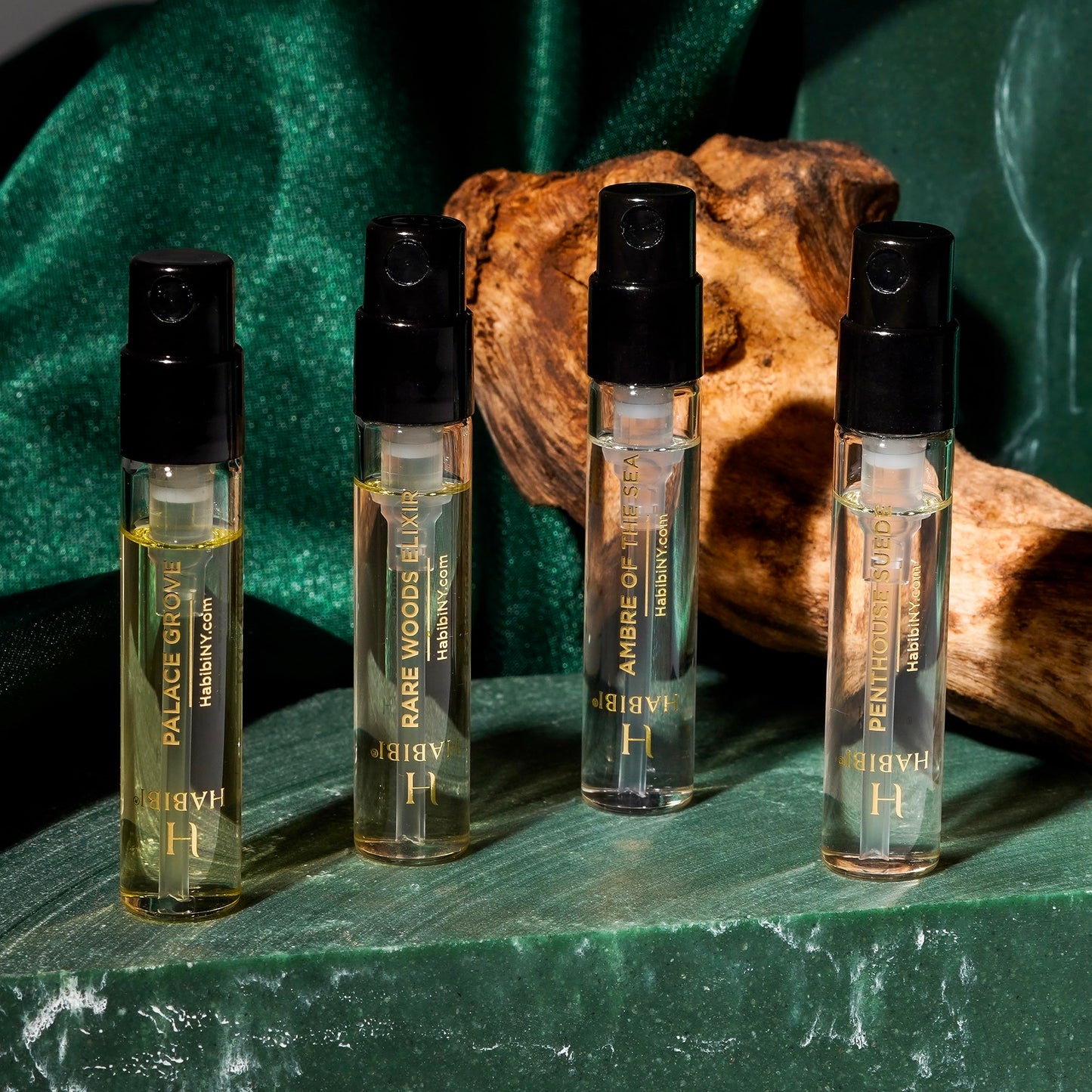 H HABIBI Reserve Oud Collection Discovery Sample Set | Eau De Parfum | Travel Perfume Oud Samples For Women And Men, Cologne Samples for Men,Made
