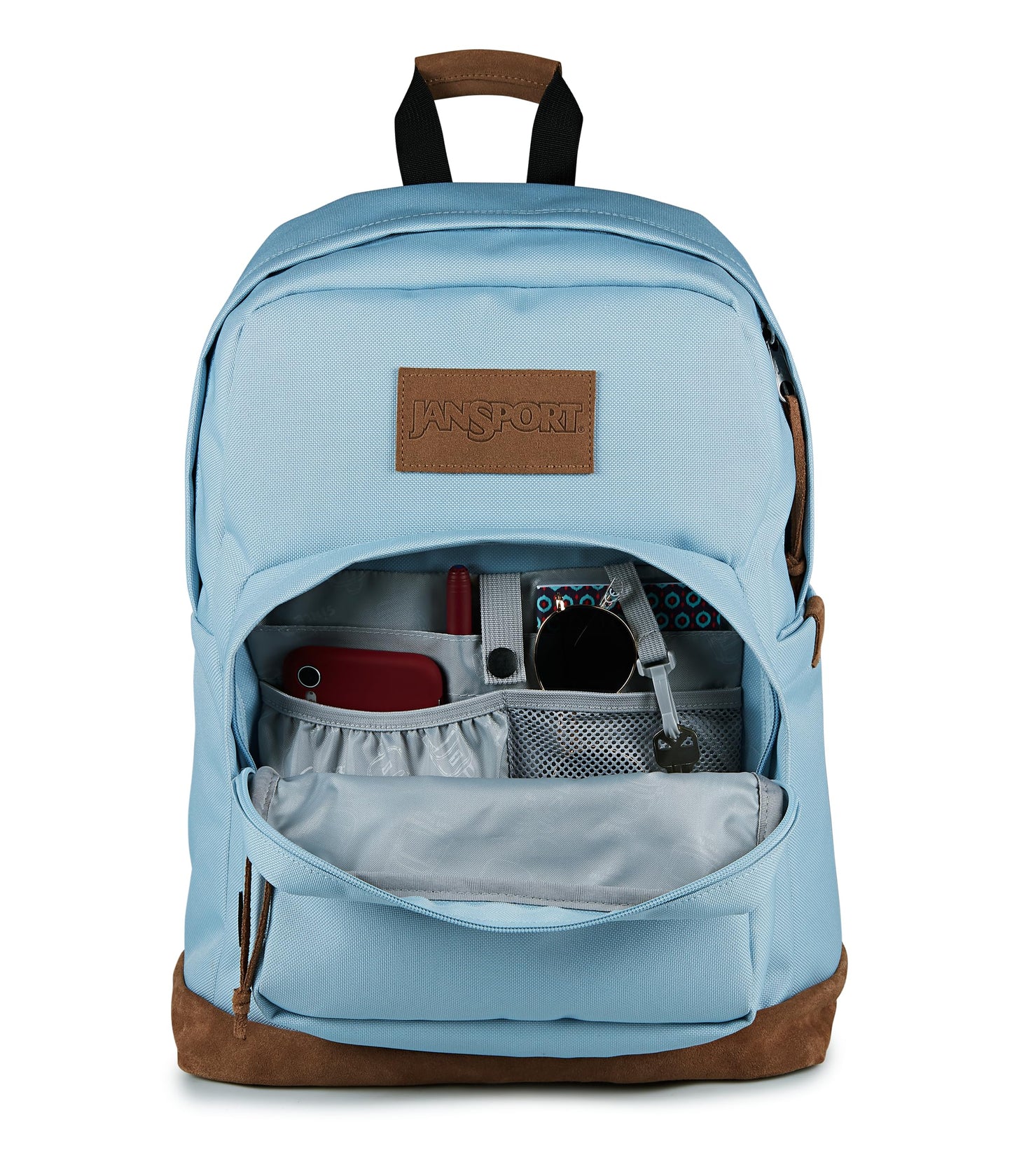 JanSport Right Pack Premium Backpack - Daypack with 15" Laptop Sleeve, Main Compartment, Water Bottle Pocket, Blue Dusk