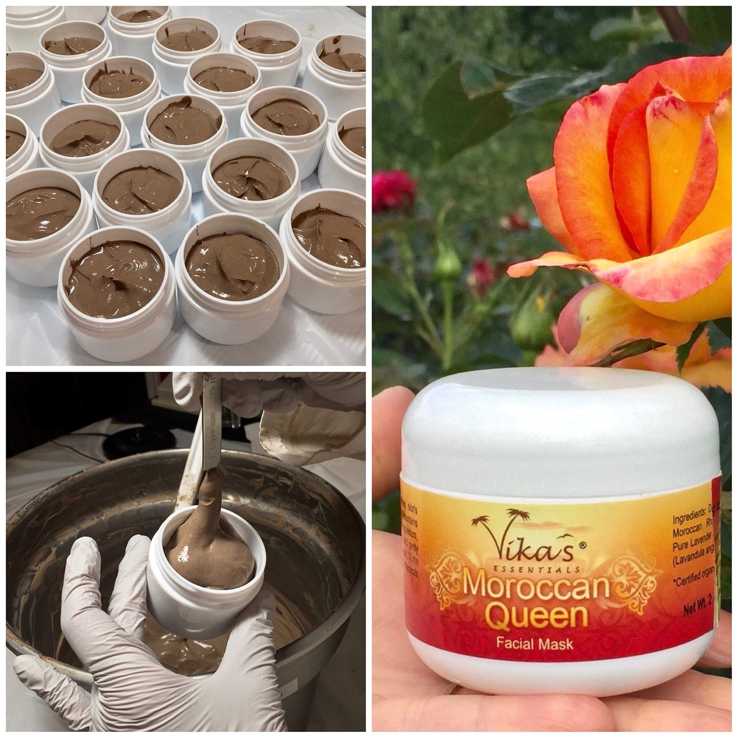 Vika's Essentials Organic Facial Clay Mask 'Moroccan Queen'