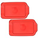 Pyrex 232-PC 2-Quart Red Food Storage Replacement Lid (2-Pack) - Made in USA
