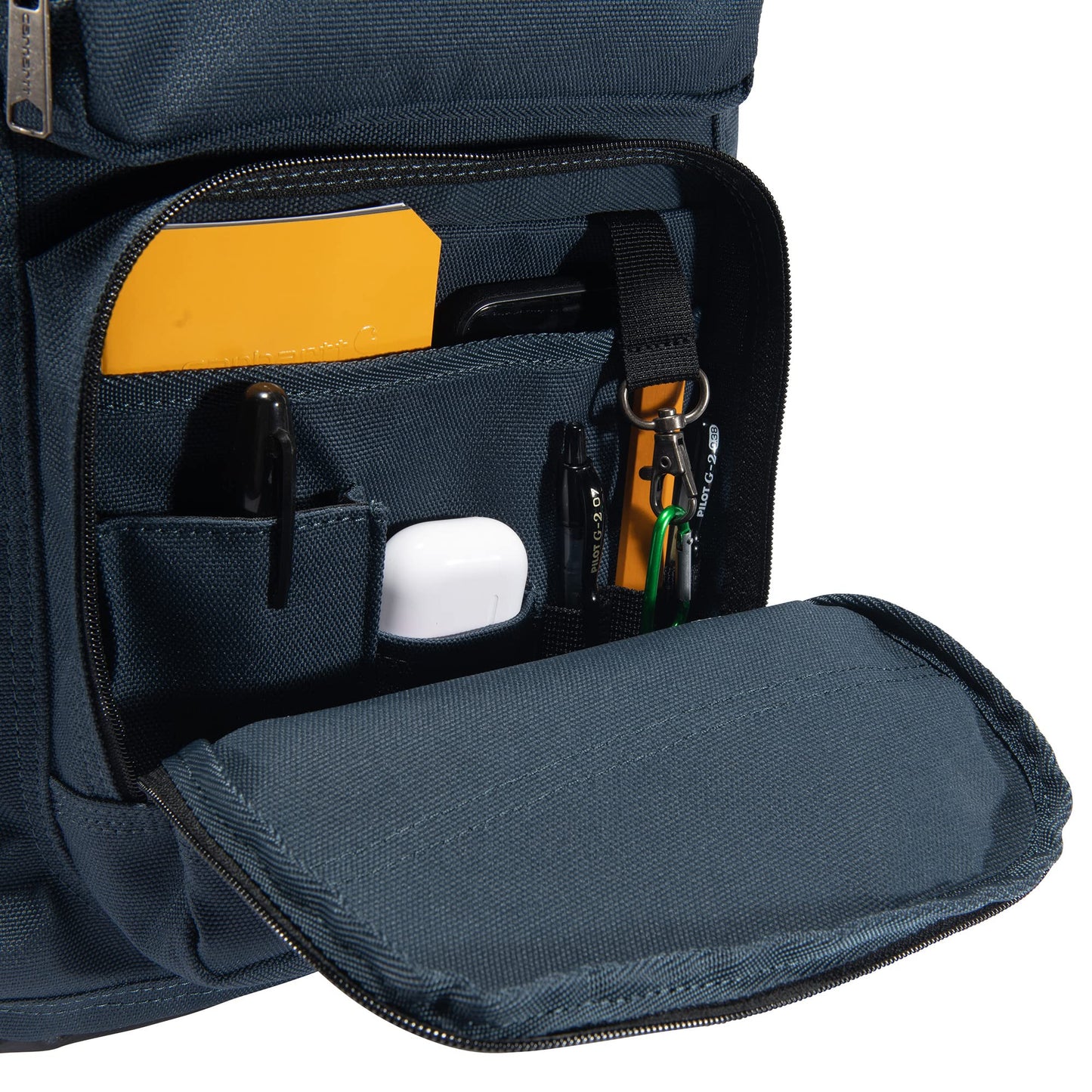 Carhartt 27L Single-Compartment Backpack, Durable Pack with Laptop Sleeve and Duravax Abrasion Resistant Base, Navy