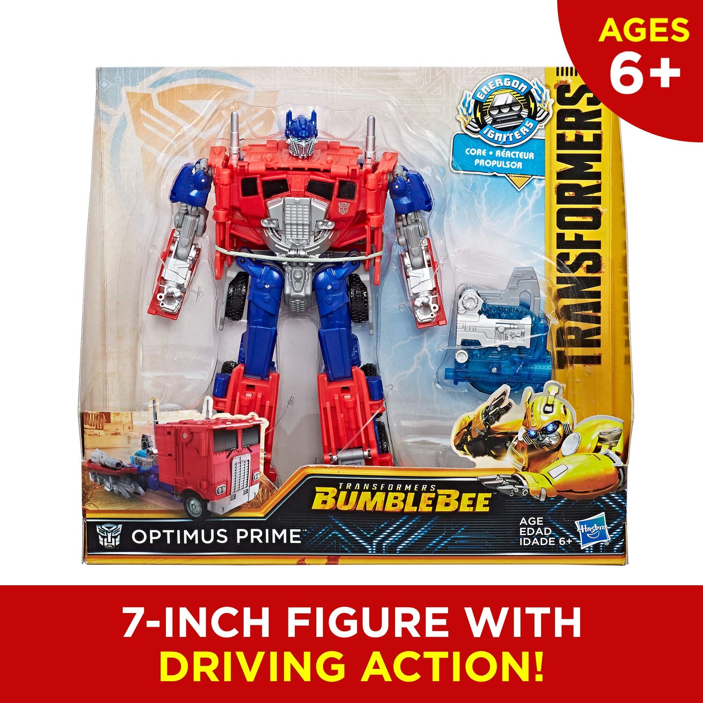 Transformers: Bumblebee Movie Toys, Energon Igniters Nitro Bumblebee Action Figure - Included Core Powers Driving Action - Toys for Kids 6 & Up, 7"