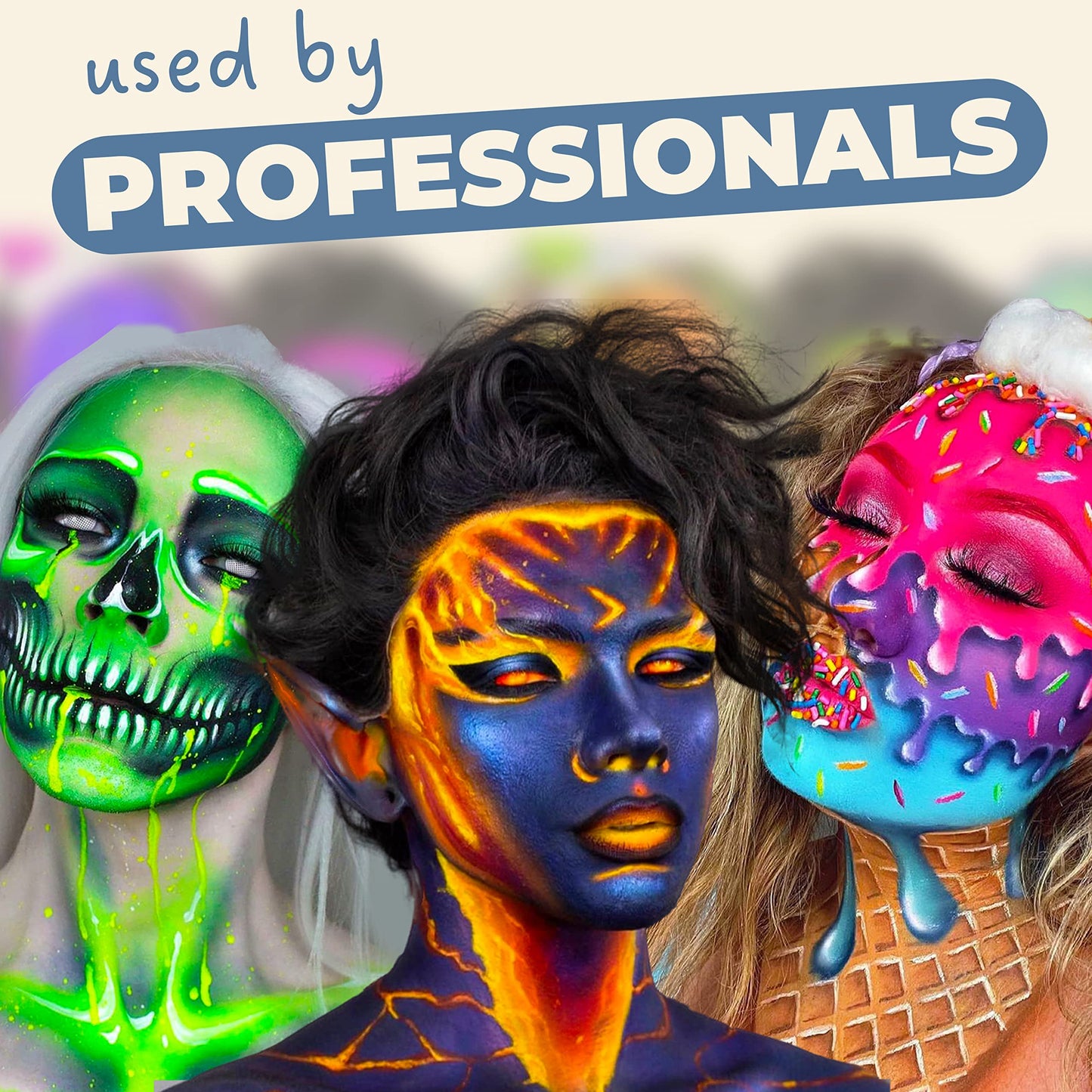 Blue Squid PRO Face Paint - Professional Water Based Single Cake Facepaint & Body Paints - SFX Makeup, Kids Adults Face Painting for Costume