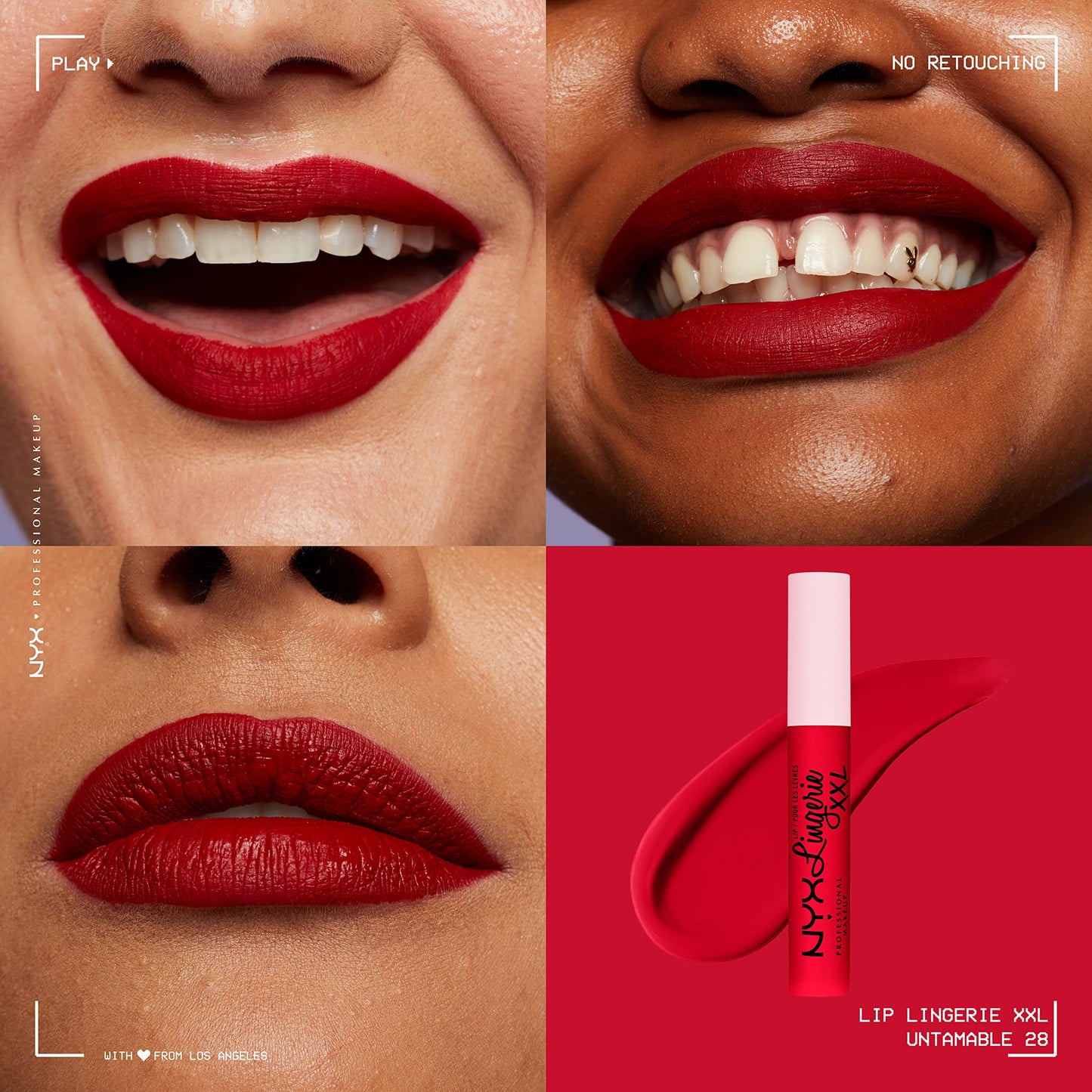 NYX PROFESSIONAL MAKEUP Lip Lingerie XXL Matte Liquid Lipstick - Untamable (Brick Red)