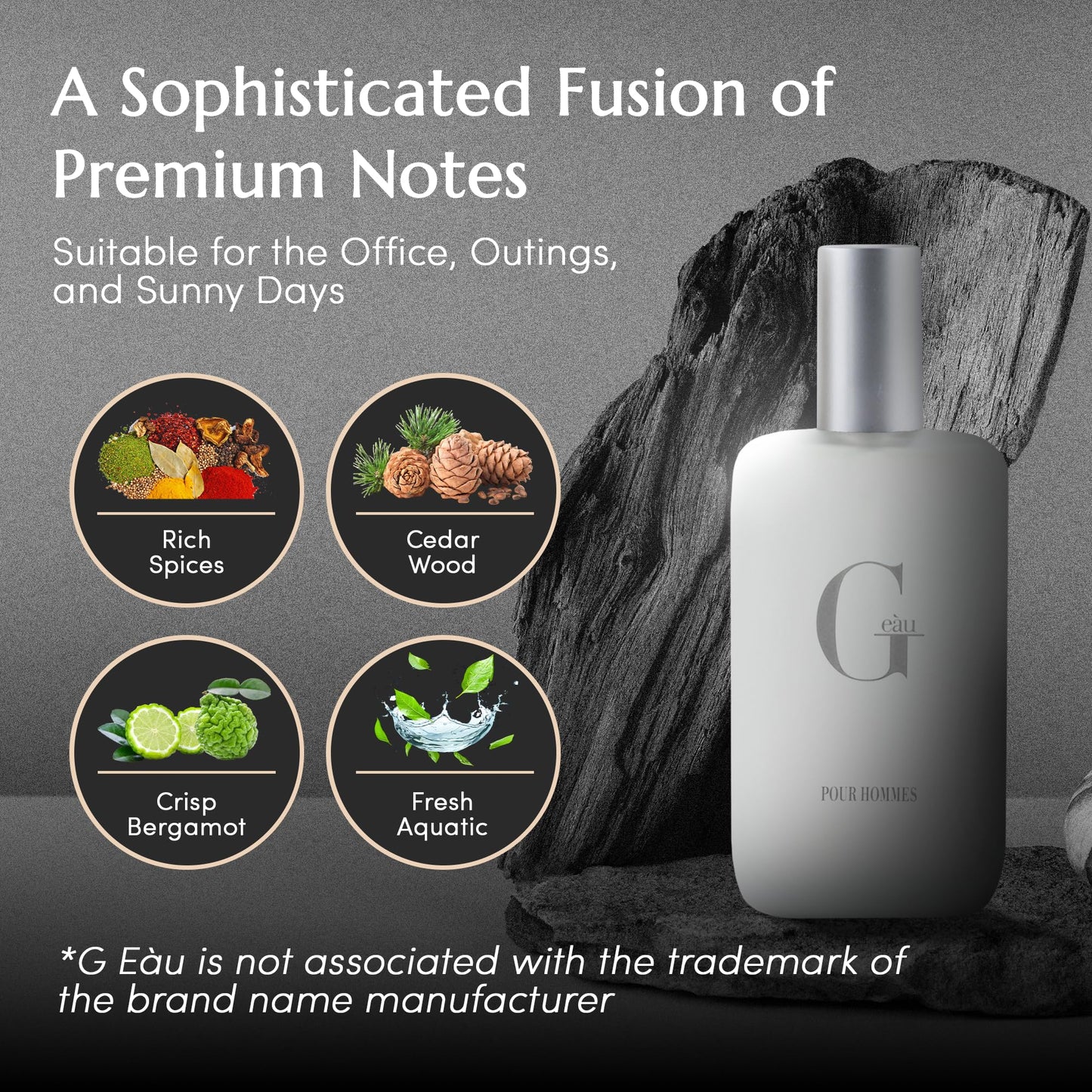 PB ParfumsBelcam G eàu Eau de Toilette Perfume Spray for Men - 3.4 Fl Oz Affordable Long Lasting Cologne, Modern Masculine Scent with Woody Citrus