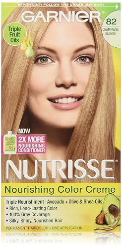 Garnier Nutrisse Nourishing Color Creme, 82 Champagne Blonde (Packaging May Vary)