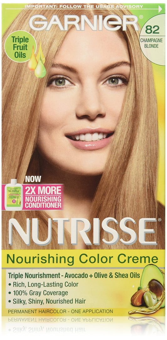 Garnier Nutrisse Nourishing Color Creme, 82 Champagne Blonde (Packaging May Vary)
