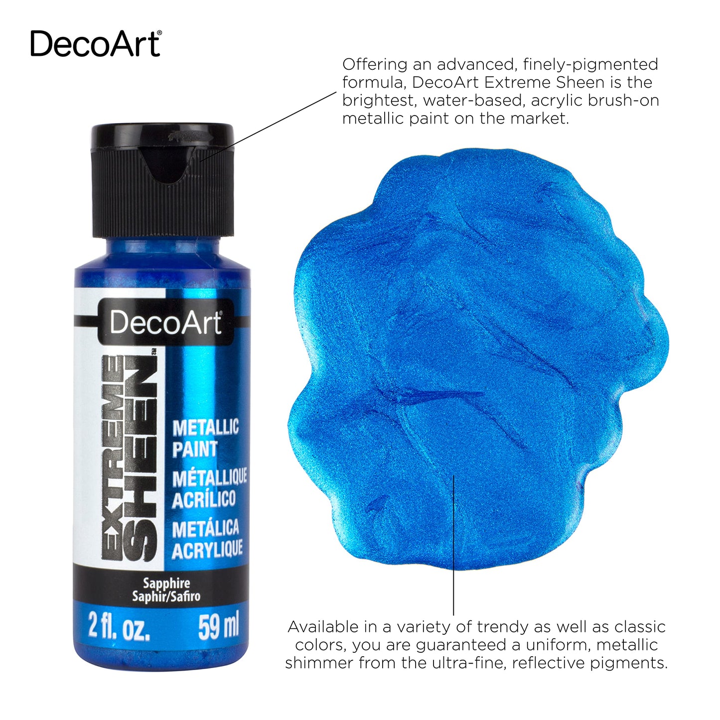 DecoArt Extreme Sheen Paint -Aquamarine, 2 Fl Oz (Pack of 1)