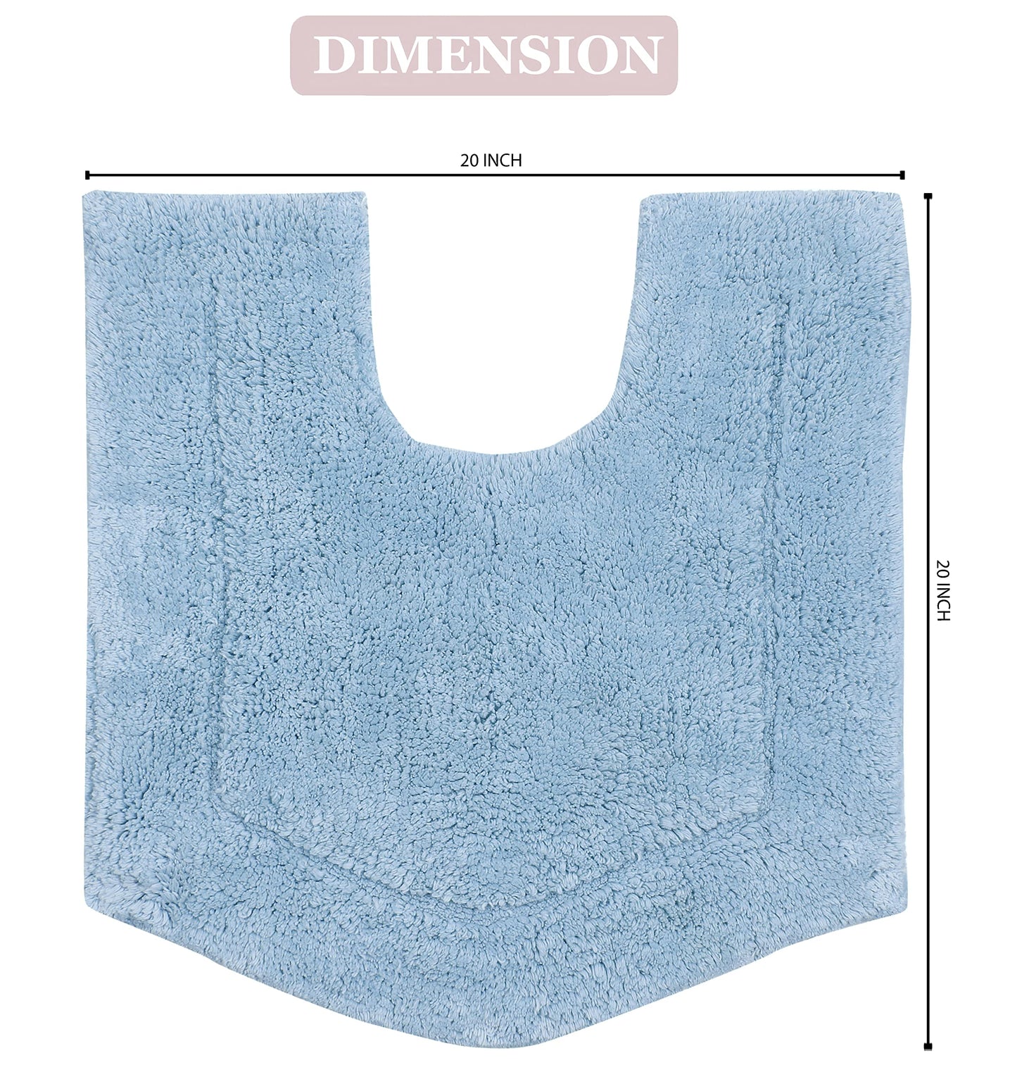 Home Weavers Waterford Collection 100% Cotton Tufted Bath Rug, Extra Soft and Absorbent Bath Rugs, Non-Slip Plush Bath Carpet, Machine Wash Dry, Bath…