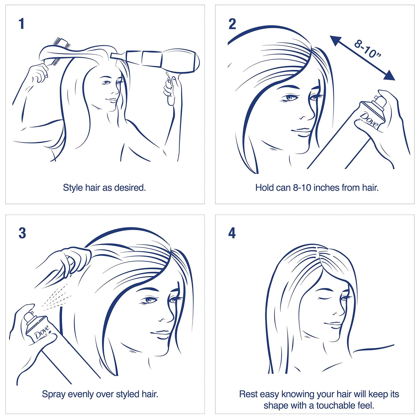Dove Hairspray, Extra Hold, 7 Ounce