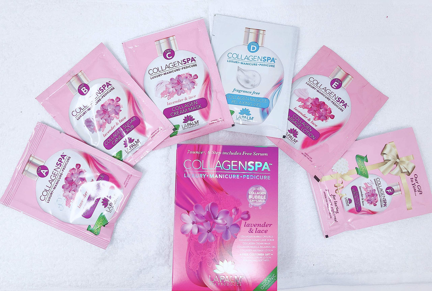 La Palm Collagen Spa Luxury Manicure and Pedicure with Collagen Bubble Crystals - Mix of 6 Scents