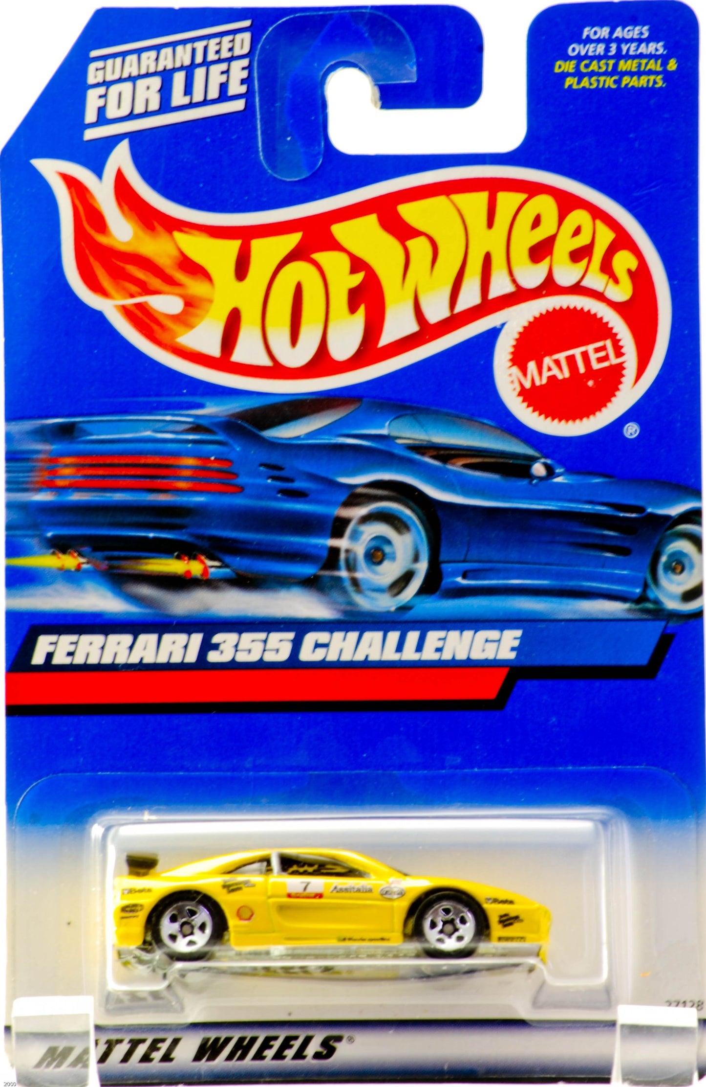 Hot Wheels 2000-162 YELLOW Ferrari 355 Challenge 1:64 Scale