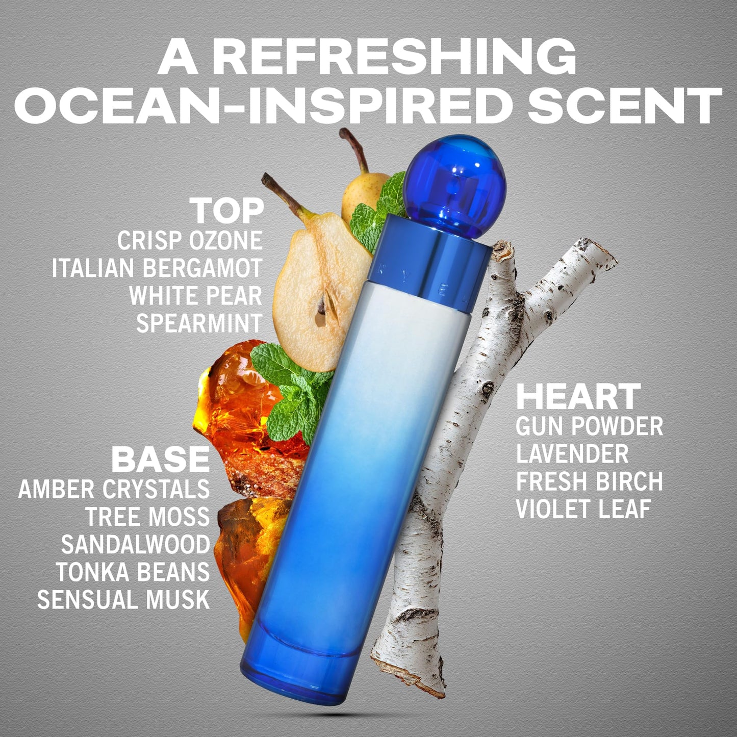 Perry Ellis 360° Very Blue Eau De Toilette Spray for Men - Mens Cologne, Long Lasting Perfume, EDT, Fragrance with Notes of Bergamot, Pear & Musk