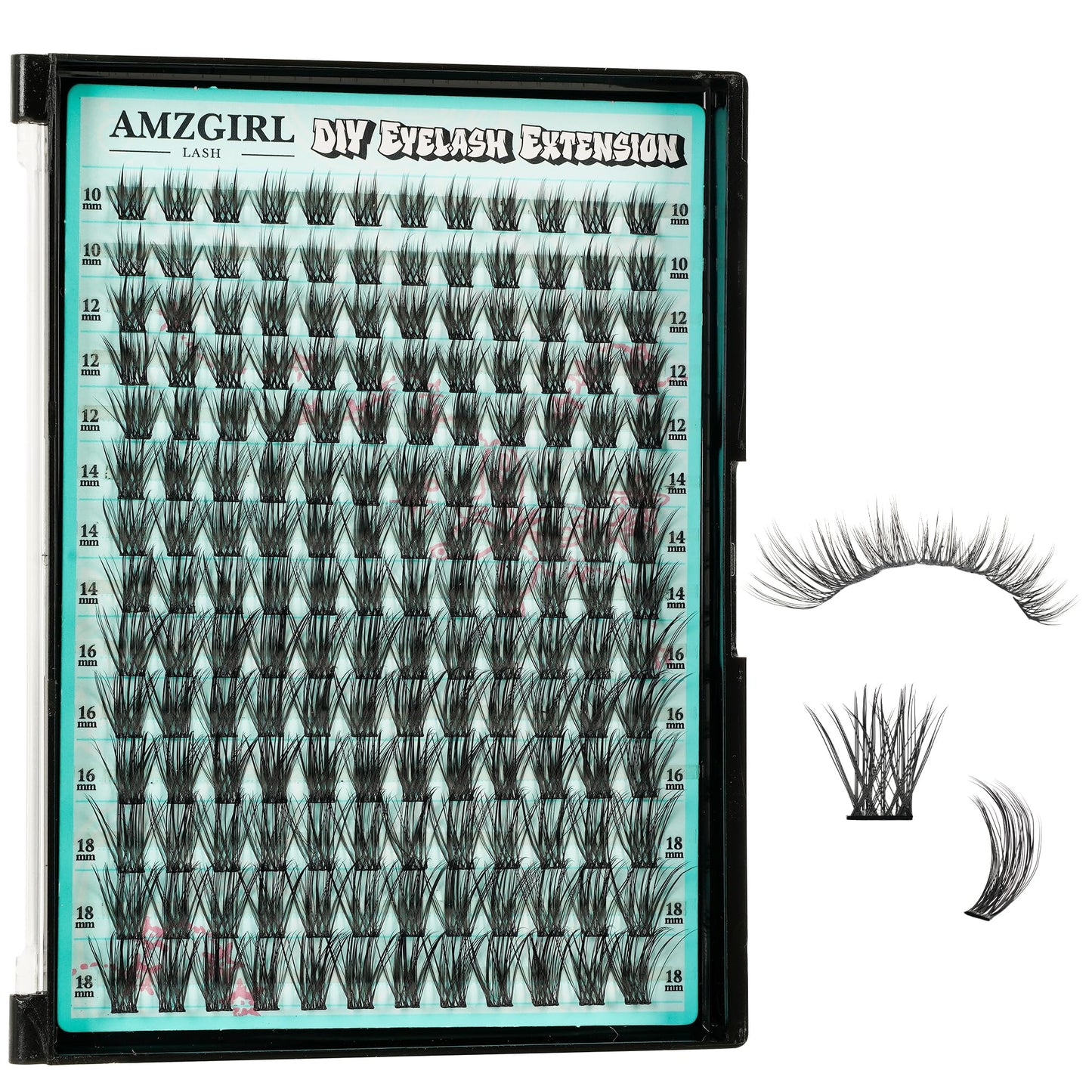 Manga Lash Clusters Fairy Eyelash Extension DIY 168pcs C Curl Anime Lashes Extensions Wispy Eyelashes Cluster with Thin Band Individual Lashes False Beauty and Personal Care AMZGIRL LASH Default Title