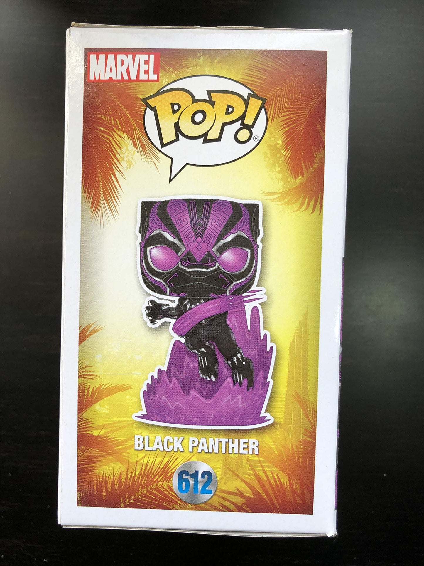 Funko Pop Marvel Collector Corps Exclusive Black Panther 612 Purple Glow