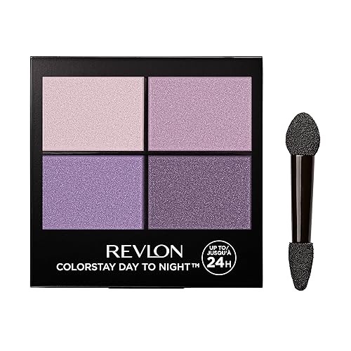 Revlon ColorStay Day to Night Eyeshadow Quad Palette with Transitional Shades, Stocking Stuffer for Her, Buttery Soft Feel, 530 Seductive, 0.16 Oz