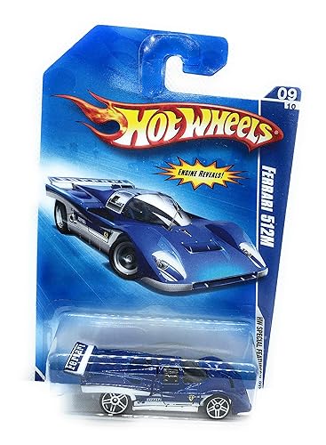 Hot Wheels 2008 Ferrari 512M 1:64 Scale Car, Blue, Kid, Children