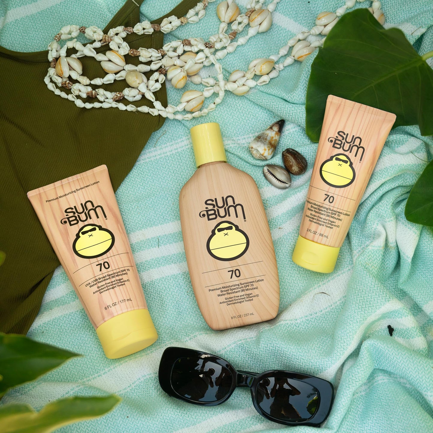 Sun Bum Original SPF 70 Sunscreen Body Lotion - Broad Spectrum Moisturizing Sunscreen with Vitamin E - Hawaii 104 Act Compliant (Made without