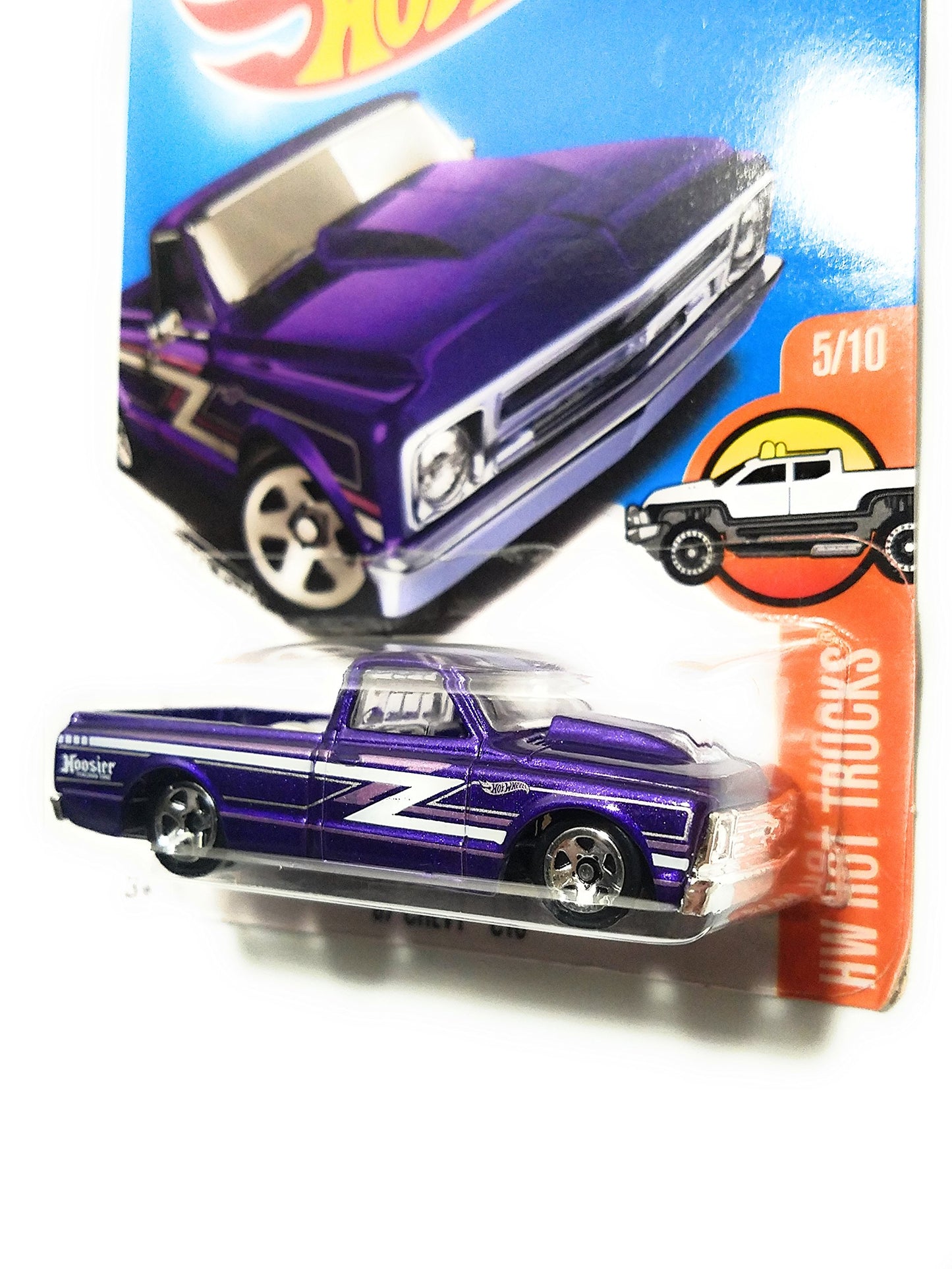Hot Wheels 2017 HW Hot Trucks '67 Chevy C10 Hoosier 158/365, Purple