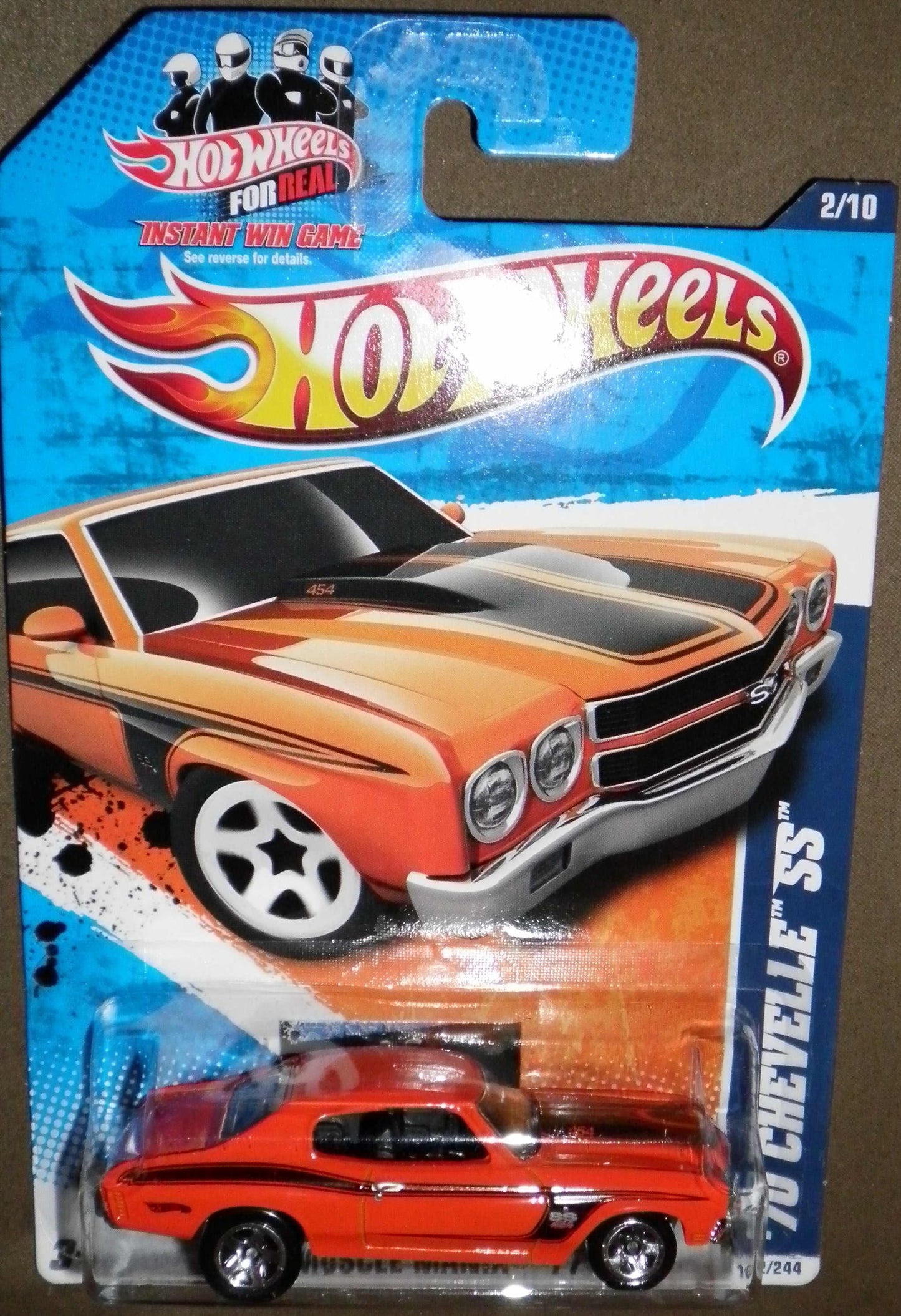 Hot Wheels '70 Chevelle SS 1:64 Scale Car, Orange, Muscle Mania Series, Die-cast, Kid, Male, Children