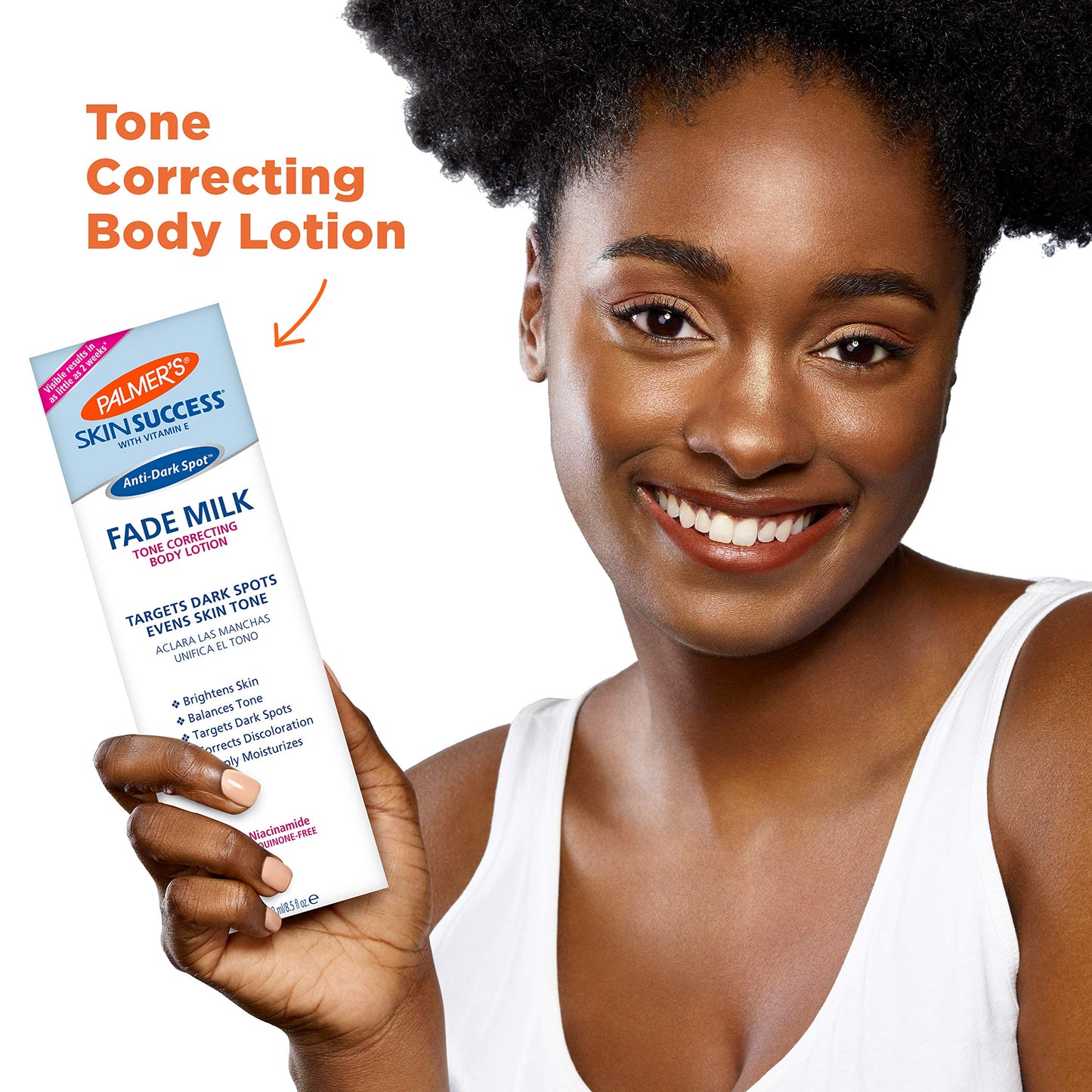 Palmer's Skin Success Anti-Dark Spot Fade Milk Body Lotion, 8.5 Oz, Moisturizer with Niacinamide, Fades Age Spots, Helps Uneven Skin Tone