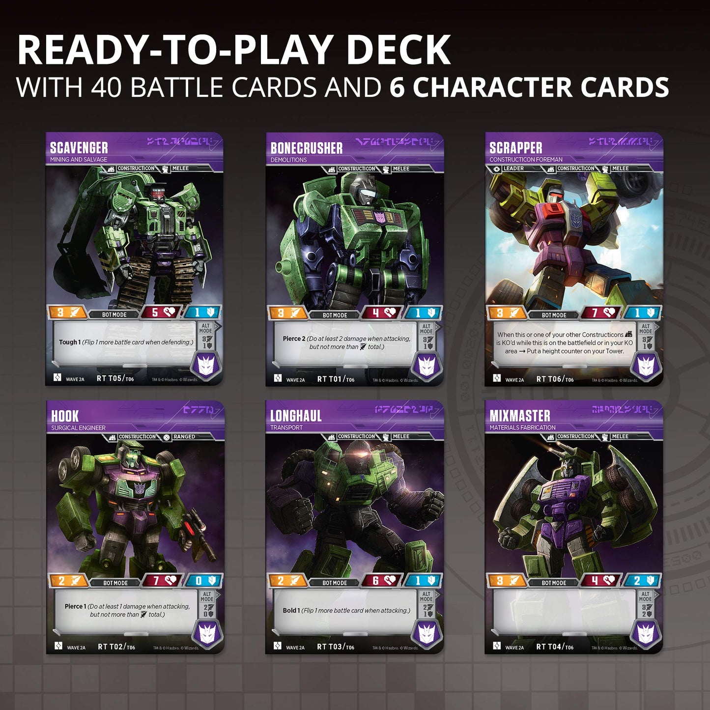 Transformers TCG: Devastator Deck | Ready-to-Play Deck | 46 Cards Incl. Devastator’s Combiner Team
