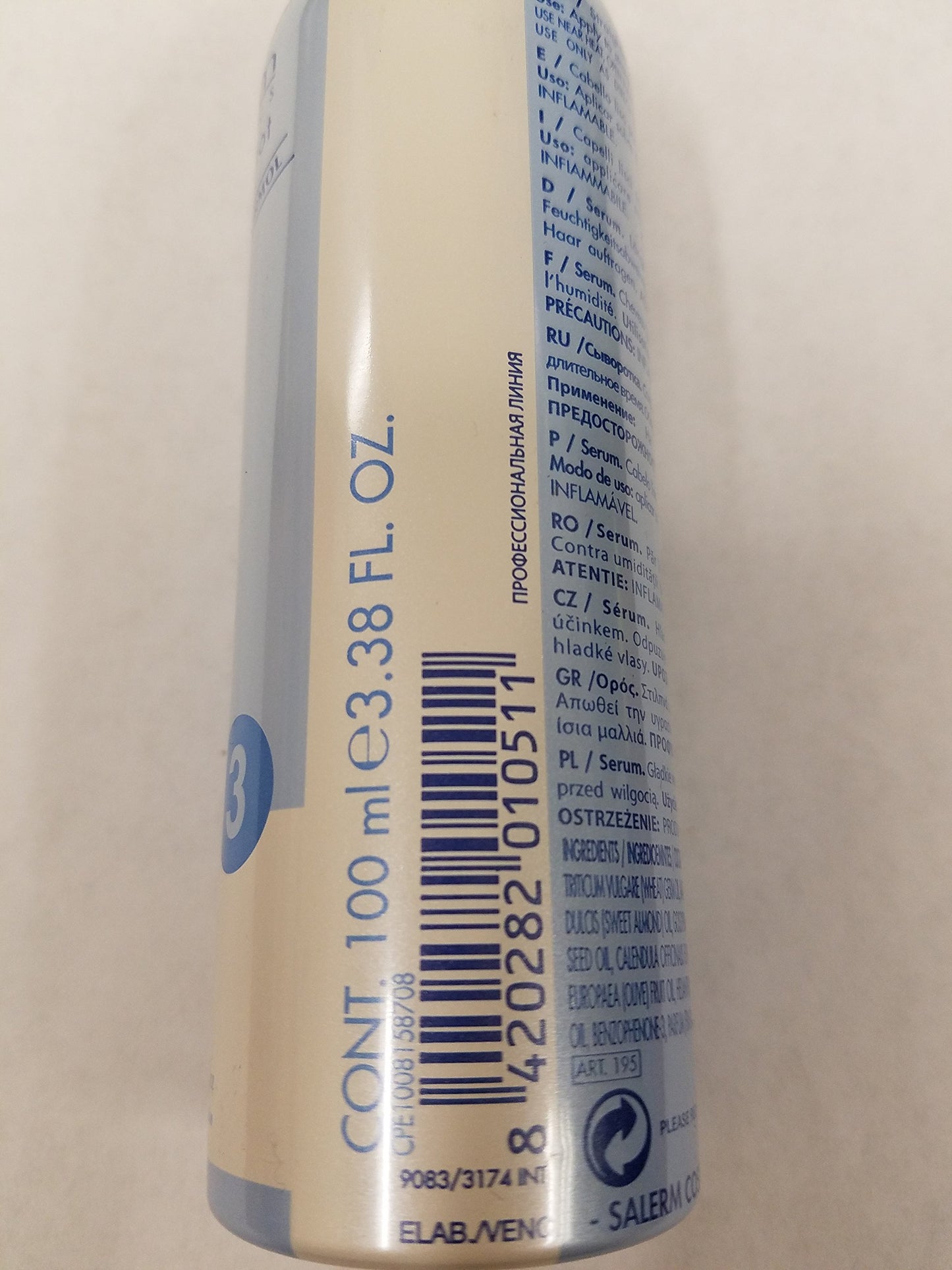 Salerm Keratin Shot Serum 3.38 oz