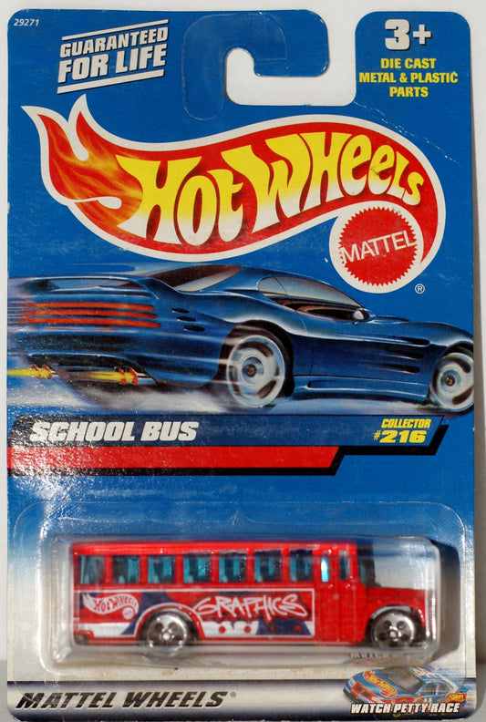 School Bus 2000 Hot Wheels #216 1:64 Scale Collectible Die Cast Car